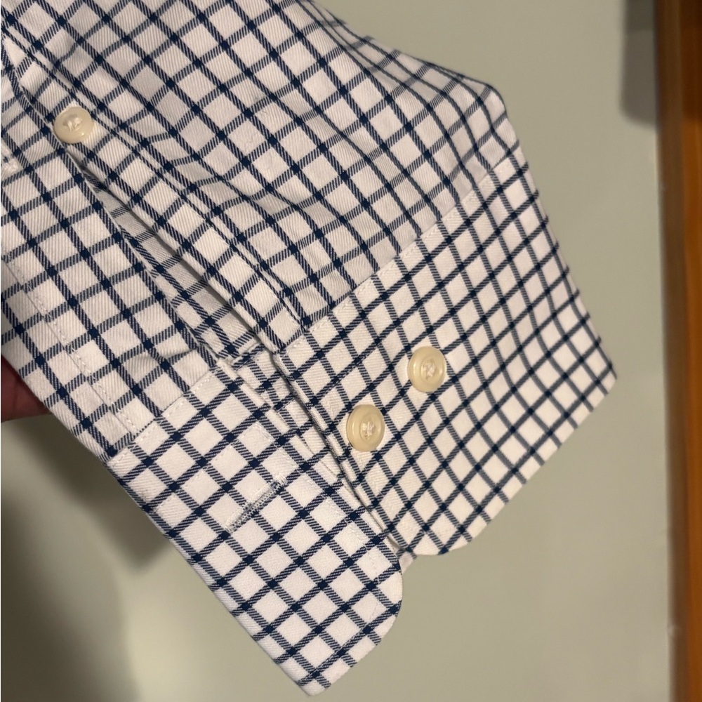 Peter Millar Windowpane Check Button down - Picture 4 of 9